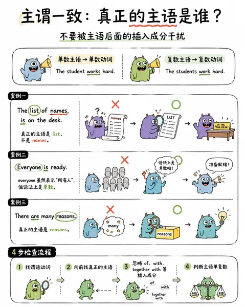 主谓一致：真正的主语是谁？缩略图